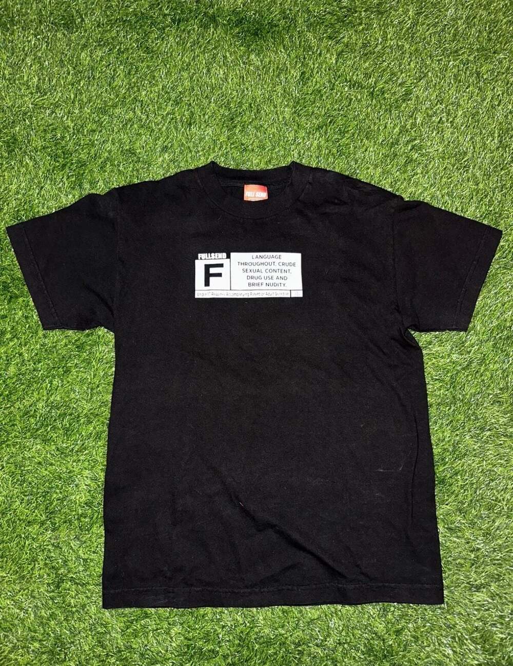 Full Send Nelk Boys Rated F Warning Label Black T-Shirt